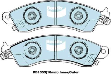 Bendix-AU DB1353 BR - Brake Pad Set, disc brake car-mod.net