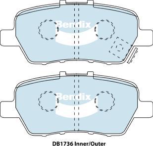 Bendix-AU DB1736 GCT - Brake Pad Set, disc brake car-mod.net
