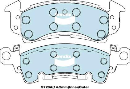 Bendix-AU DB1771 -4WD - Brake Pad Set, disc brake car-mod.net