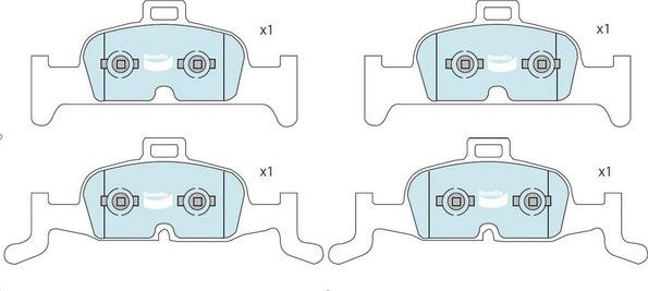 Bendix-AU DB2508 EURO+ - Brake Pad Set, disc brake car-mod.net