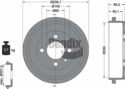 BENDIX Braking BDM1053 - Brake Drum car-mod.net