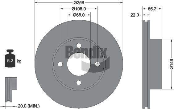 BENDIX Braking BDS1901 - Brake Disc car-mod.net