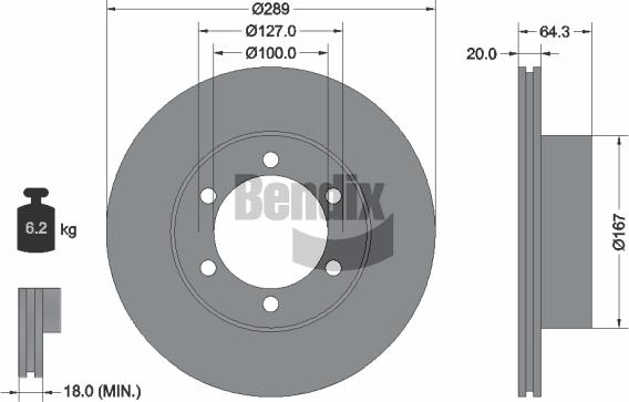 BENDIX Braking BDS1929 - Brake Disc car-mod.net