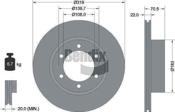 BENDIX Braking BDS1441 - Brake Disc car-mod.net