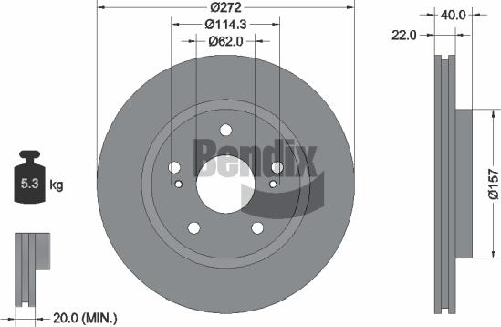 BENDIX Braking BDS1458 - Brake Disc car-mod.net