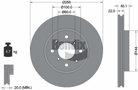 BENDIX Braking BDS1466 - Brake Disc car-mod.net