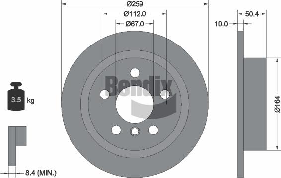 BENDIX Braking BDS1435 - Brake Disc car-mod.net