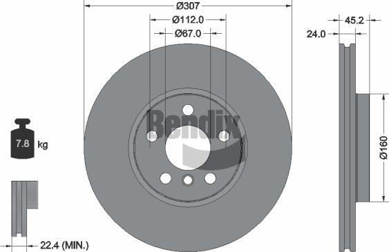 BENDIX Braking BDS1436HC - Brake Disc car-mod.net