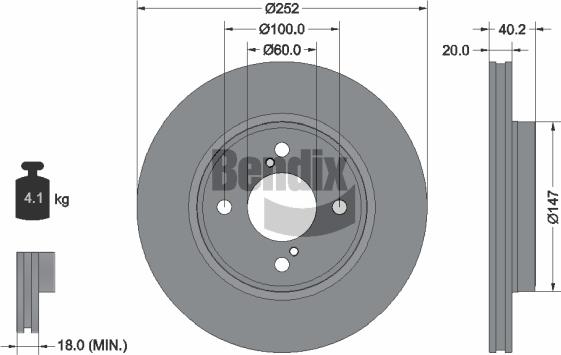 BENDIX Braking BDS1591 - Brake Disc car-mod.net