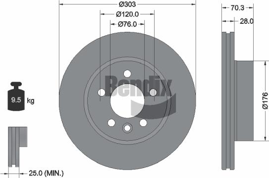 BENDIX Braking BDS1540 - Brake Disc car-mod.net