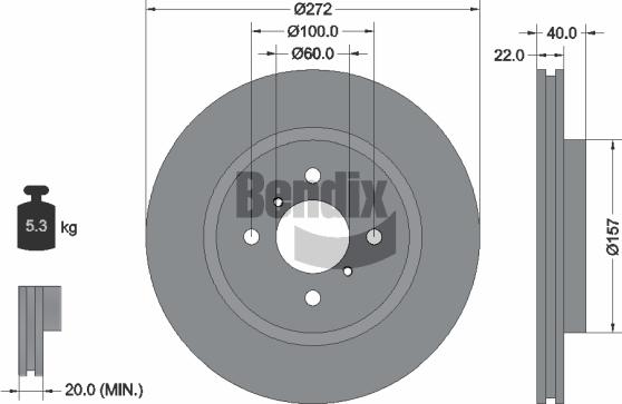 BENDIX Braking BDS1503 - Brake Disc car-mod.net