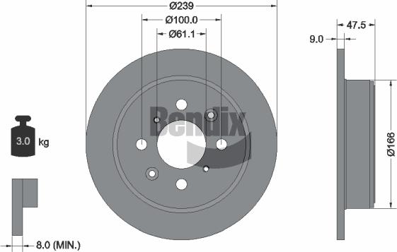BENDIX Braking BDS1649 - Brake Disc car-mod.net
