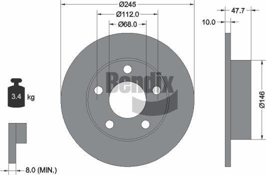 BENDIX Braking BDS1679 - Brake Disc car-mod.net