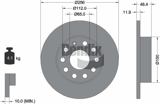 BENDIX Braking BDS1049 - Brake Disc car-mod.net