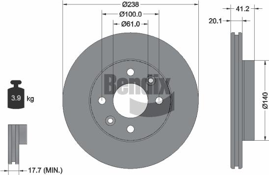 BENDIX Braking BDS1066 - Brake Disc car-mod.net