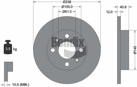 BENDIX Braking BDS1063 - Brake Disc car-mod.net