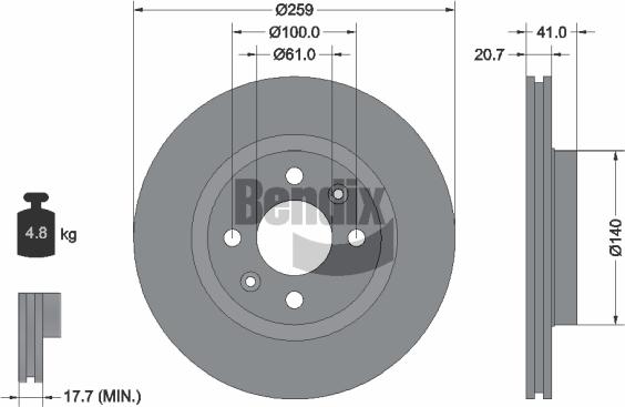 BENDIX Braking BDS1004 - Brake Disc car-mod.net