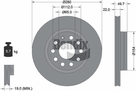 BENDIX Braking BDS1006HC - Brake Disc car-mod.net