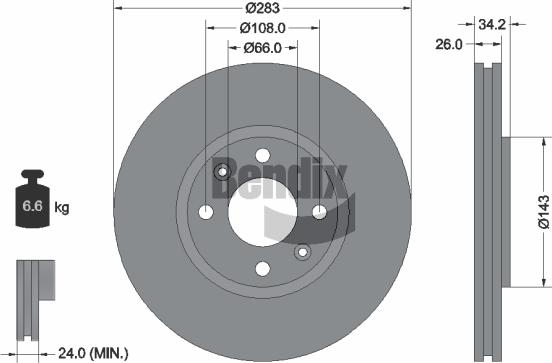 BENDIX Braking BDS1001 - Brake Disc car-mod.net