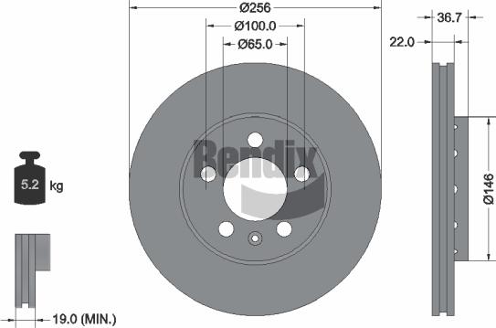BENDIX Braking BDS1002HC - Brake Disc car-mod.net