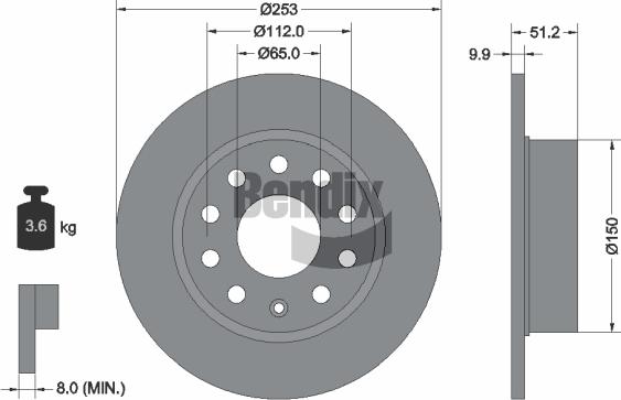 BENDIX Braking BDS1007 - Brake Disc car-mod.net