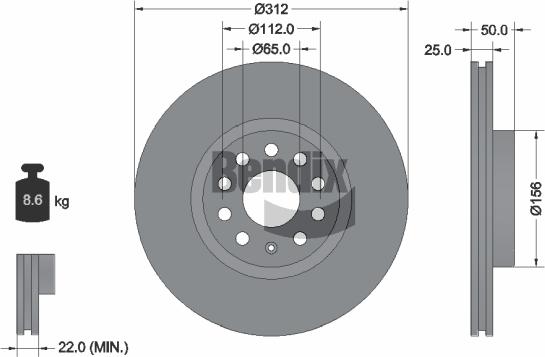 BENDIX Braking BDS1013HC - Brake Disc car-mod.net