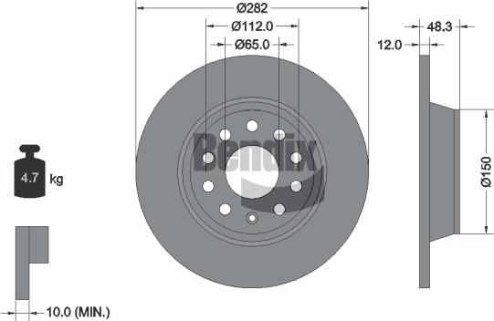 BENDIX Braking BDS1031 - Brake Disc car-mod.net