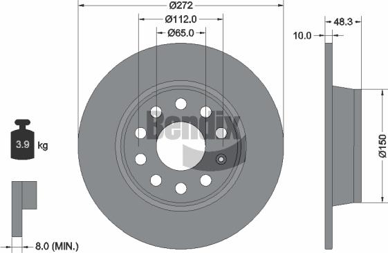BENDIX Braking BDS1029 - Brake Disc car-mod.net