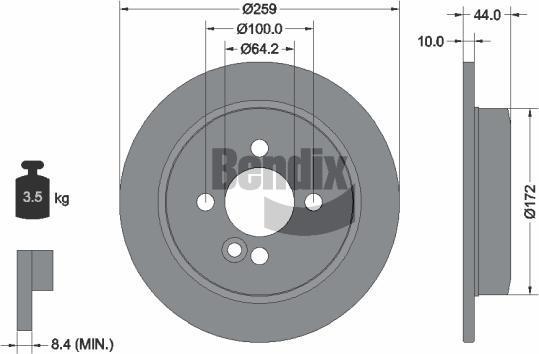 BENDIX Braking BDS1077 - Brake Disc car-mod.net