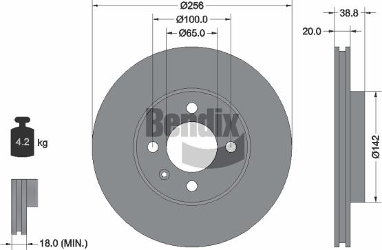 BENDIX Braking BDS1115 - Brake Disc car-mod.net