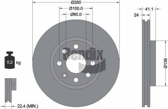 BENDIX Braking BDS1113 - Brake Disc car-mod.net