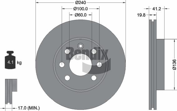 BENDIX Braking BDS1130 - Brake Disc car-mod.net