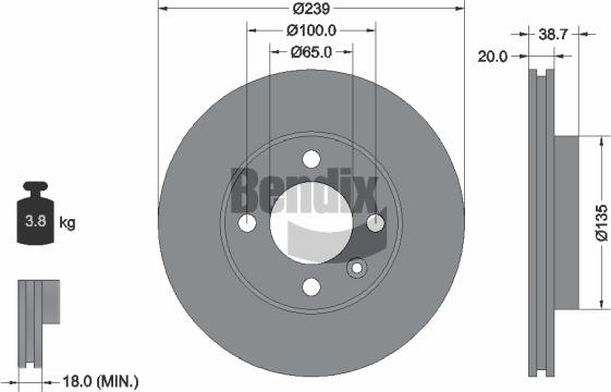 BENDIX Braking BDS1170 - Brake Disc car-mod.net