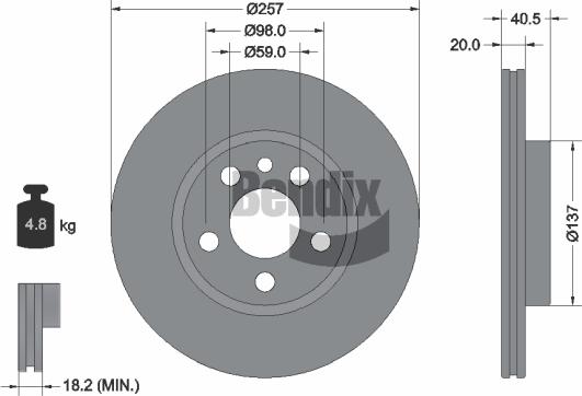BENDIX Braking BDS1171 - Brake Disc car-mod.net