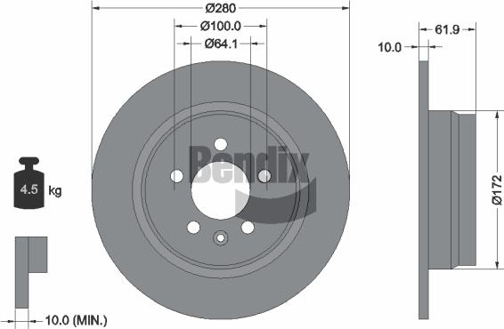 BENDIX Braking BDS1852 - Brake Disc car-mod.net