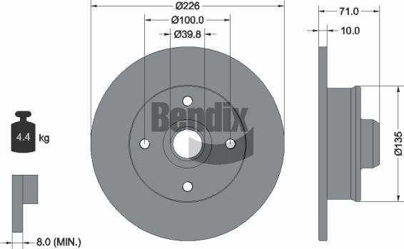 BENDIX Braking BDS1399 - Brake Disc car-mod.net