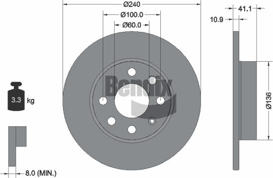 BENDIX Braking BDS1390 - Brake Disc car-mod.net