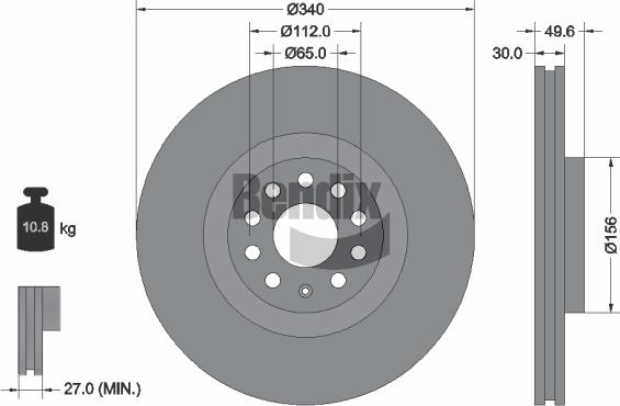 BENDIX Braking BDS1358HC - Brake Disc car-mod.net