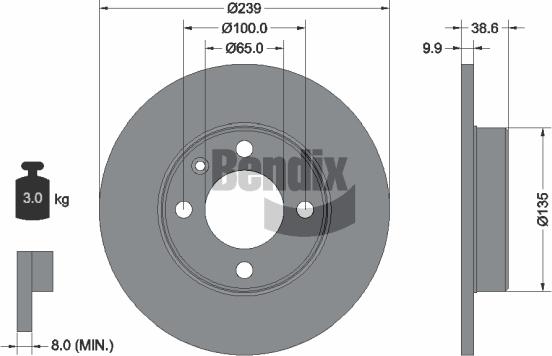BENDIX Braking BDS1365 - Brake Disc car-mod.net