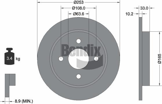 BENDIX Braking BDS1331 - Brake Disc car-mod.net