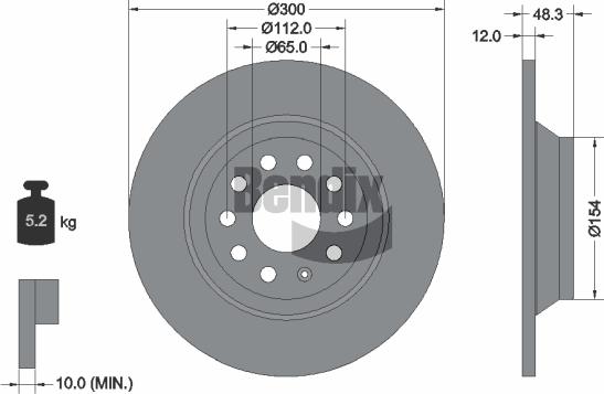 BENDIX Braking BDS1203 - Brake Disc car-mod.net