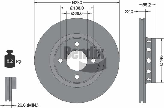 BENDIX Braking BDS1749 - Brake Disc car-mod.net