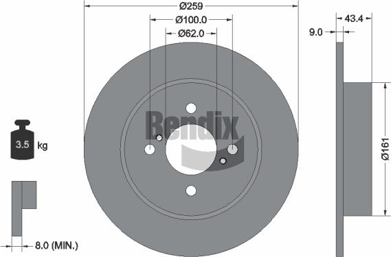 BENDIX Braking BDS2124 - Brake Disc car-mod.net