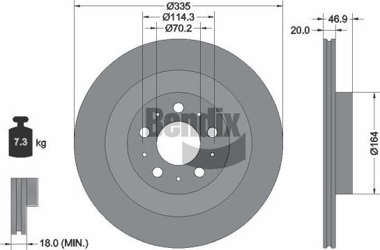 BENDIX Braking BDS2357 - Brake Disc car-mod.net