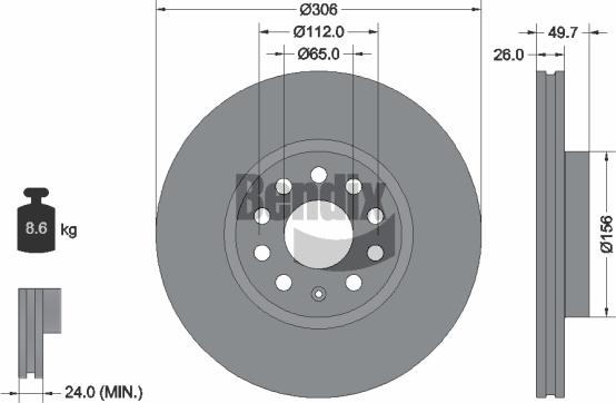 BENDIX Braking BDS2277HC - Brake Disc car-mod.net