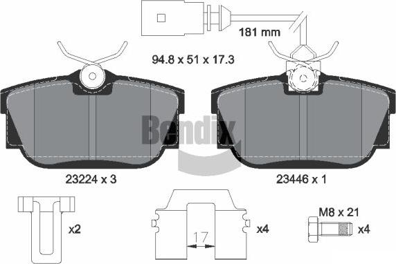 BENDIX Braking BPD1945 - Brake Pad Set, disc brake car-mod.net