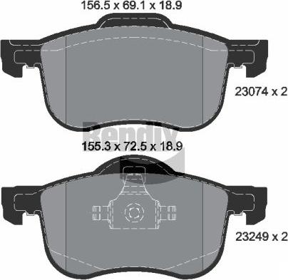BENDIX Braking BPD1909 - Brake Pad Set, disc brake car-mod.net