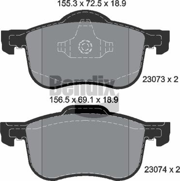BENDIX Braking BPD1445 - Brake Pad Set, disc brake car-mod.net