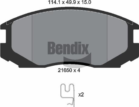 BENDIX Braking BPD1410 - Brake Pad Set, disc brake car-mod.net