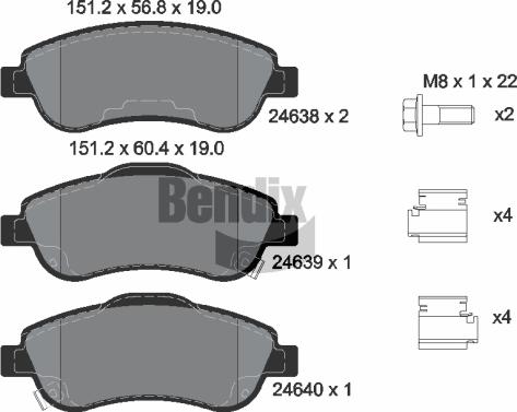 BENDIX Braking BPD1472 - Brake Pad Set, disc brake car-mod.net
